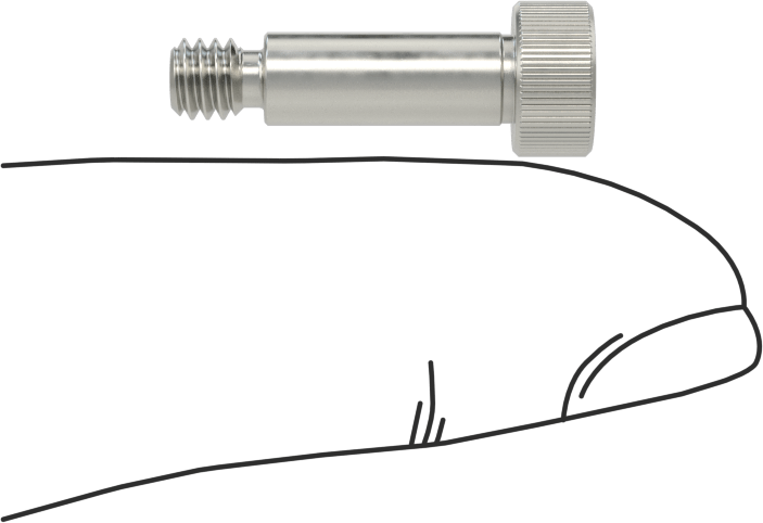 Nikel Alaşımlı Omuzlu Vida, 3/16" Omuz Çapı, 1/2" Omuz Uzunluğu, 8-32 Diş
