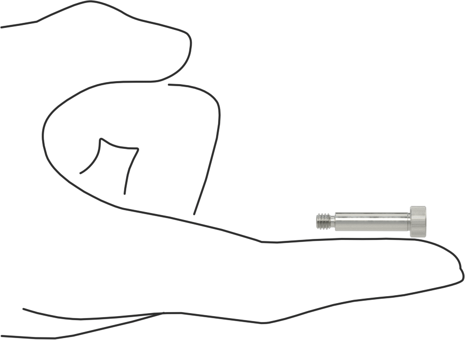 Nikel Alaşımlı Omuzlu Vida, 3/16" Omuz Çapı, 3/4" Omuz Uzunluğu, 8-32 Diş