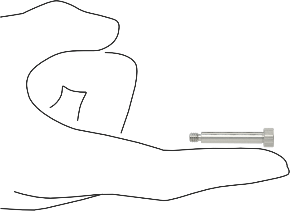 Nikel Alaşımlı Omuzlu Vida, 3/16" Omuz Çapı, 1" Omuz Uzunluğu, 8-32 Diş