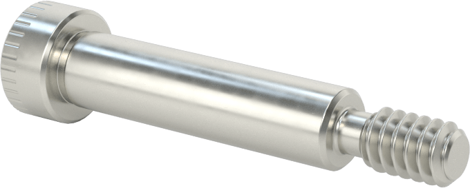 Nikel Alaşımlı Omuzlu Vida, 1/4" Omuz Çapı, 1" Omuz Uzunluğu, 10-24 Diş