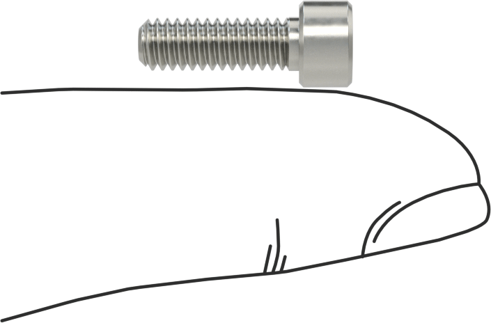 Nikel Alaşımlı Soket Başlı Vida, 8-32 Diş Boyutu, 1/2" Uzunluk