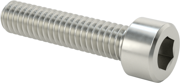 Nikel Alaşımlı Soket Başlı Vida, 8-32 Diş Boyutu, 3/4" Uzunluk