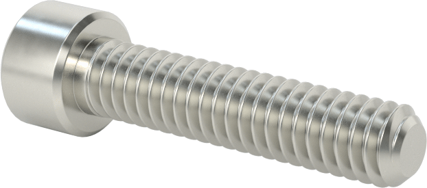 Nikel Alaşımlı Soket Başlı Vida, 8-32 Diş Boyutu, 3/4" Uzunluk
