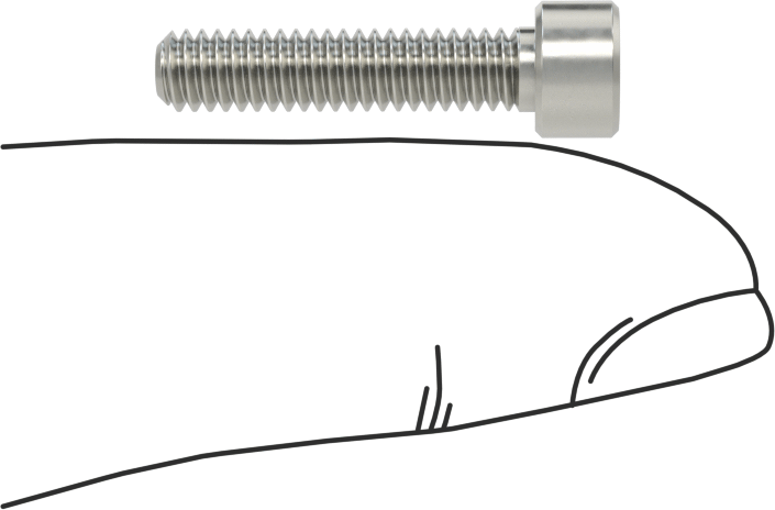 Nikel Alaşımlı Soket Başlı Vida, 8-32 Diş Boyutu, 3/4" Uzunluk