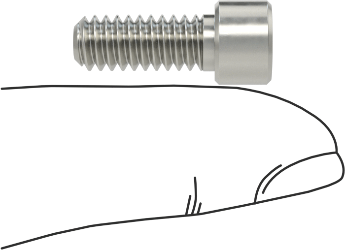 Nikel Alaşımlı Soket Başlı Vida, 1/4"-20 Diş Boyutu, 5/8" Uzunluk