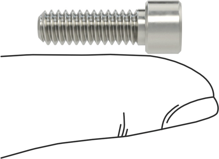 Nikel Alaşımlı Soket Başlı Vida, 1/4"-20 Diş Boyutu, 3/4" Uzunluk
