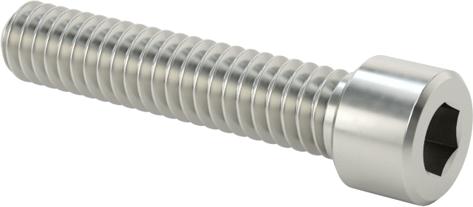 Nikel Alaşımlı Soket Başlı Vida, 1/4"-20 Diş Boyutu, 1-1/4" Uzunluk