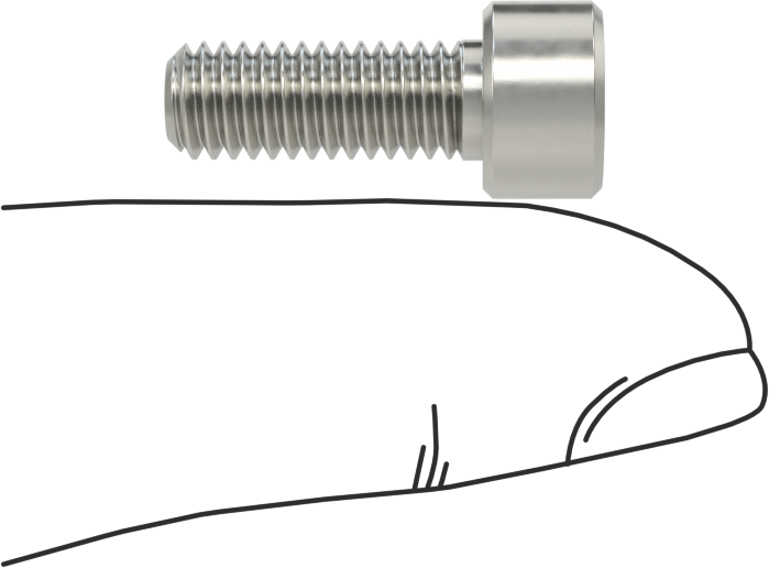 Nikel Alaşımlı Soket Başlı Vida, M6 x 1 mm Diş, 16 mm Uzunluk