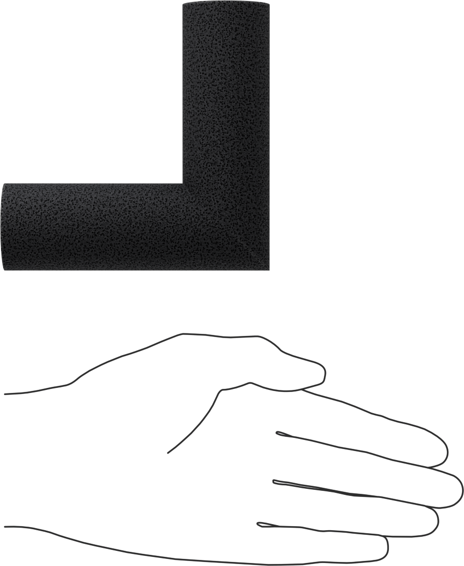 Polietilen Köpük Yalıtım, Dirsek, 3/8" Kalın Duvar, 5/8" ID