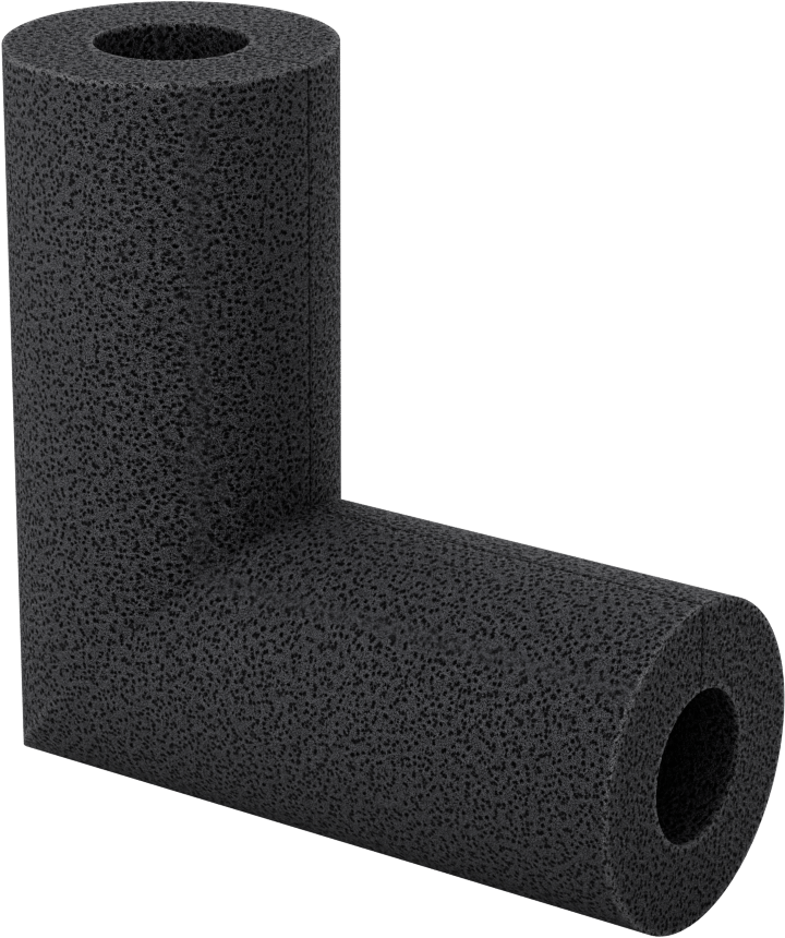 Polietilen Köpük Yalıtım, Dirsek, 1/2" Kalın Duvar, 7/8" ID