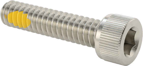 Süper Korozyona Dayanıklı 316 Paslanmaz Çelik Soket Başlı Vidalar, Diş Kilitleme, 4-40 Diş Boyutu, 1/2" Uzunluk