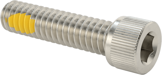 Süper Korozyona Dayanıklı 316 Paslanmaz Çelik Soket Başlı Vidalar, Diş Kilitleme, 1/4"-20 Diş Boyutu, 1" Uzunluk