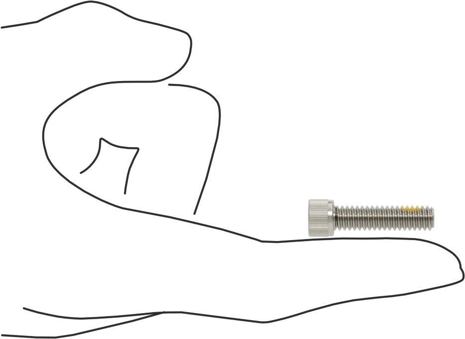 Süper Korozyona Dayanıklı 316 Paslanmaz Çelik Soket Başlı Vidalar, Diş Kilitleme, 1/4"-20 Diş Boyutu, 1" Uzunluk