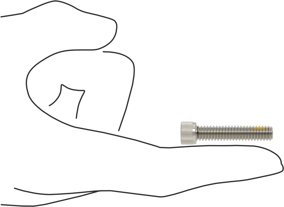Süper Korozyona Dayanıklı 316 Paslanmaz Çelik Soket Başlı Vidalar, Diş Kilitleme, 1/4"-20 Diş Boyutu, 1-1/4" Uzunluk