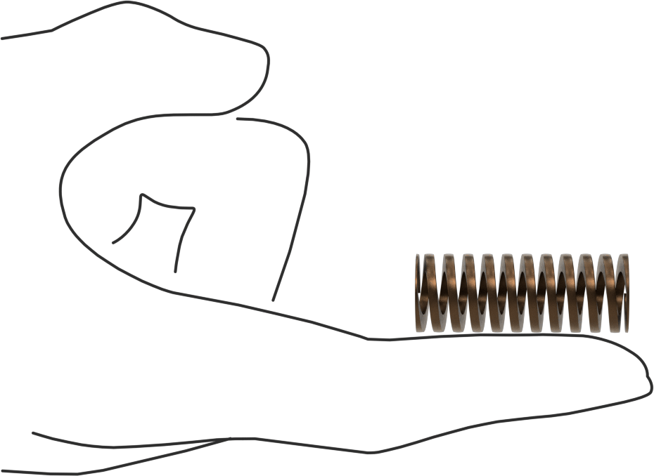 Yaylı Çelik Kalıp Yayı, 9/16" Delik Çapı için, 1,5" Uzunluk