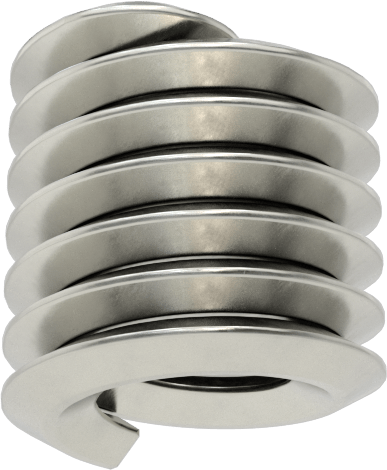 Helisel Ek Parça, Nitronic 60 Paslanmaz Çelik, 2-56 Diş Boyutu, 0,129" Takılı Uzunluk