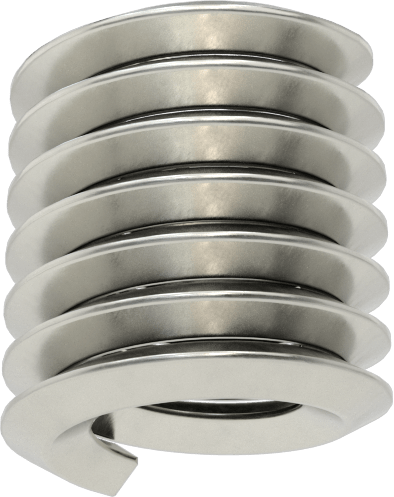 Helisel Ek Parça, Nitronic 60 Paslanmaz Çelik, 1/4"-20 Diş Boyutu, 0,375 inç Takılı Uzunluk