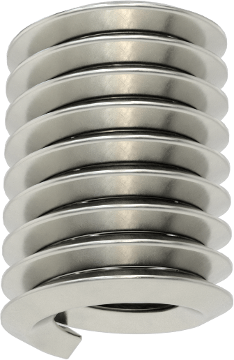 Helisel Ek Parça, Nitronic 60 Paslanmaz Çelik, Vida Kilidi, 1/4"-20 Diş Boyutu, 0,500" Uzunluk
