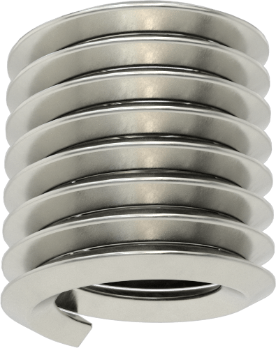 Helisel Ek Parça, Parçacık İçermeyen Ortamlar için, Paslanmaz Çelik, 3/8"-16, 0,562" Uzunluk