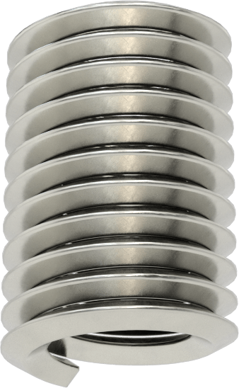Helisel Ek Parça, Parçacık İçermeyen Ortamlar için, Paslanmaz Çelik, 3/8"-16, 3/4" Uzunluk