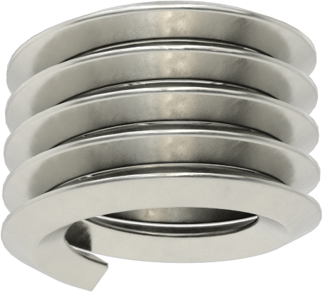 Helisel Ek Parça, Parçacık İçermeyen Ortamlar için, Paslanmaz Çelik, 3/8"-16, 3/8" Uzunluk