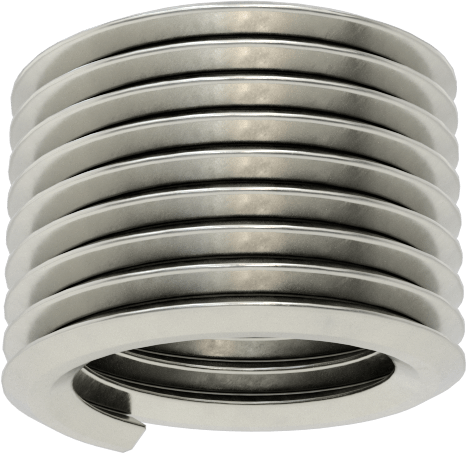 Helisel Ek Parça, Parçacık İçermeyen Ortamlar için, Paslanmaz Çelik, 1/2"-20, 1/2" Uzunluk