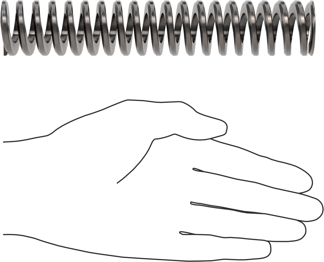Yaylı Çelik Kalıp Yayı, 1-1/4" Delik Çapı için, 7" Uzunluk