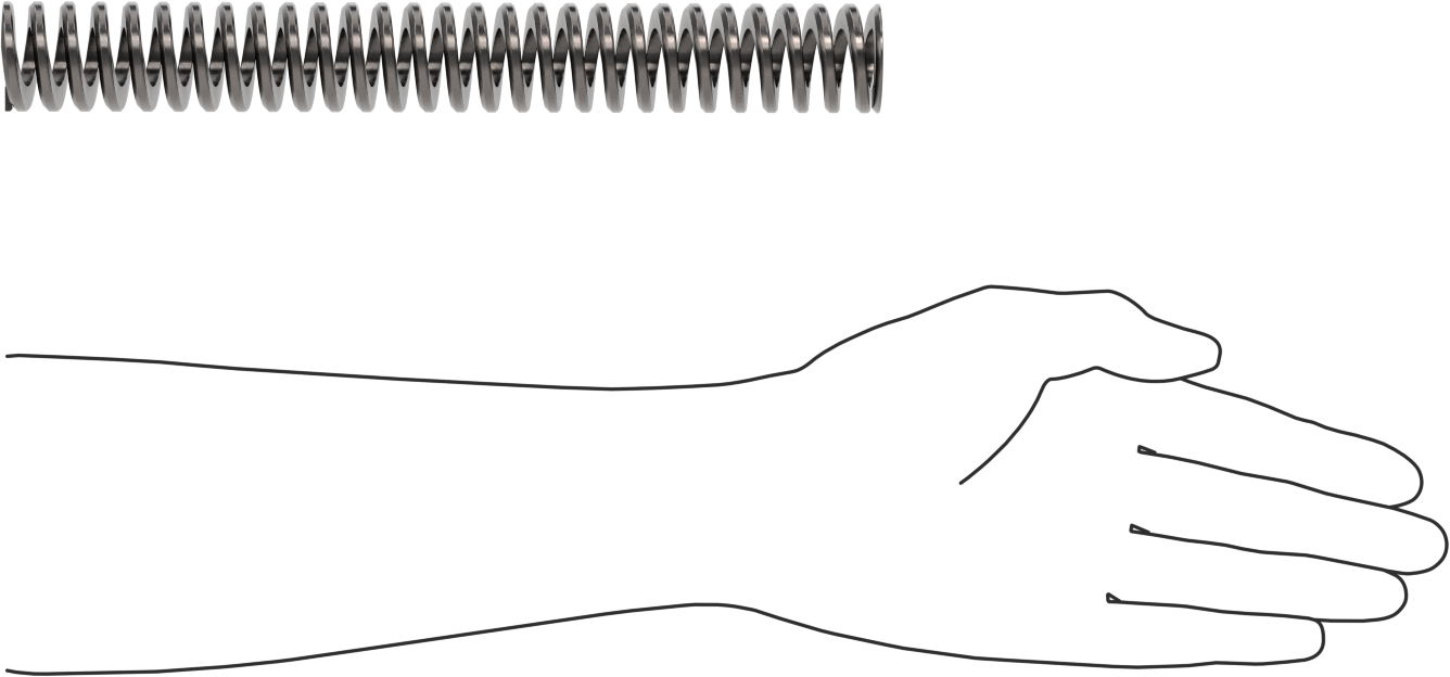 Yaylı Çelik Kalıp Yayı, 1-1/4" Delik Çapı için, 10" Uzunluk