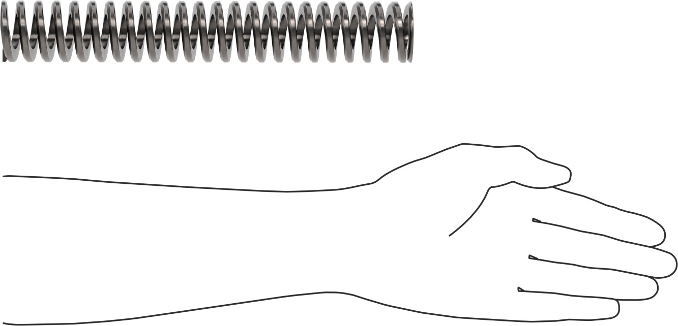 Yaylı Çelik Kalıp Yayı, 1-1/2" Delik Çapı, 10" Uzunluk