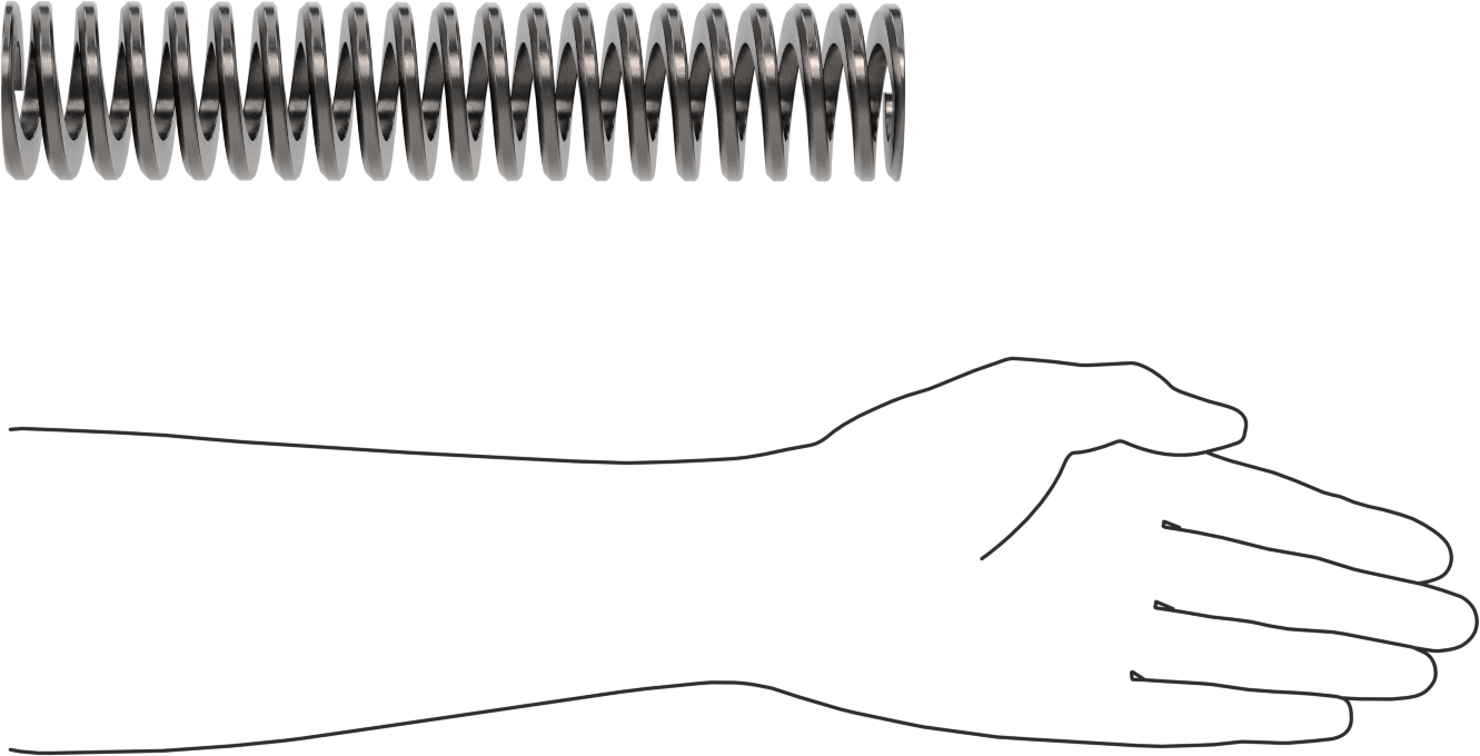 Yaylı Çelik Kalıp Yayı, 2" Delik Çapı için, 10" Uzunluk