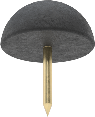 SBR Kauçuk Çivili Tamponlar, Yuvarlak Üstlü, 1/2" OD