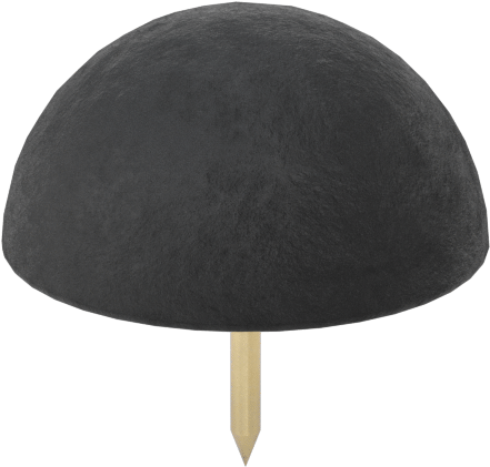 SBR Kauçuk Çivili Tamponlar, Yuvarlak Üstlü, 3/4" OD