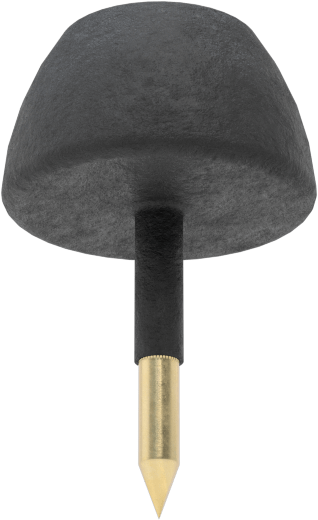 SBR Kauçuk Çivili Tamponlar, Düz Üstlü, 3/8" OD