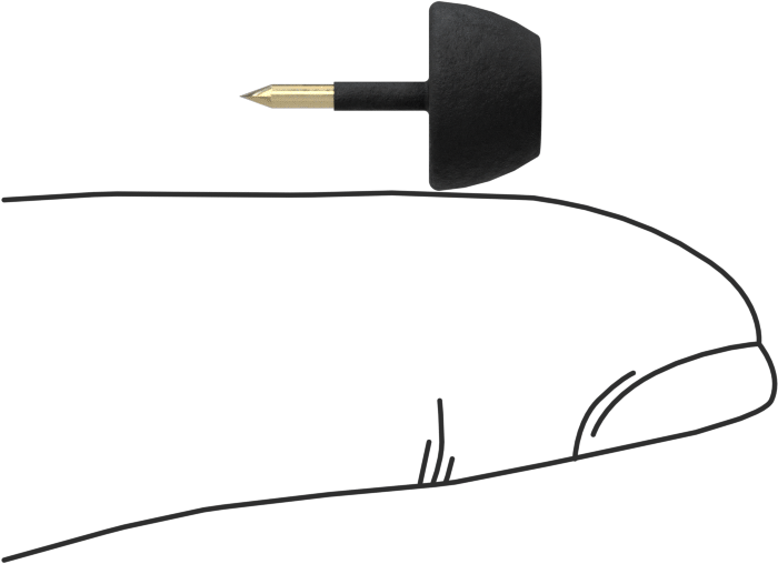 SBR Kauçuk Çivili Tamponlar, Düz Üstlü, 3/8" OD
