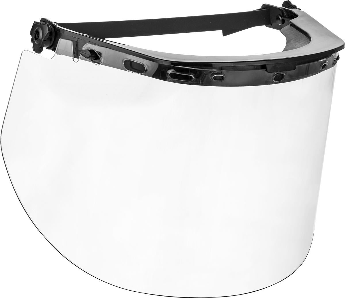 Baret Montajlı Yüz Kalkanı, 9" Yüksekliğinde Polikarbonat Lens, Contalı Braket, Kapak Kenarı