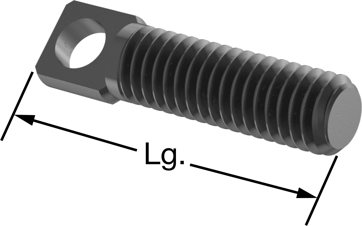 Uzatma Yayı Saplama Ankrajı, 3/8"-16 Diş Boyutu, 0,268" Delik Çapı