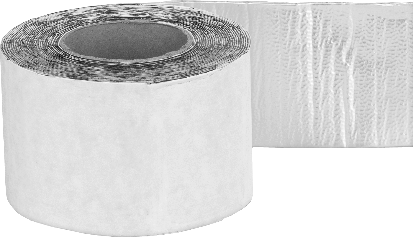Yapışkan Sırtlı Çatı Onarım Rulosu, 4" Genişlik x 33-1/2 Fit Uzunluk, Alüminyum