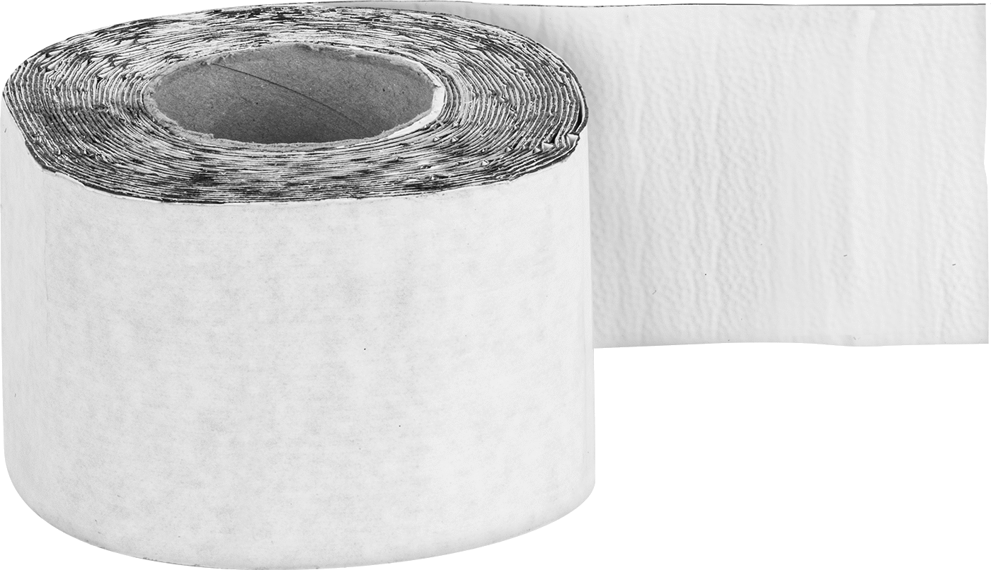 Yapışkan Sırtlı Çatı Onarım Rulosu, 4" Genişlik x 33-1/2 Fit Uzunluk, Beyaz