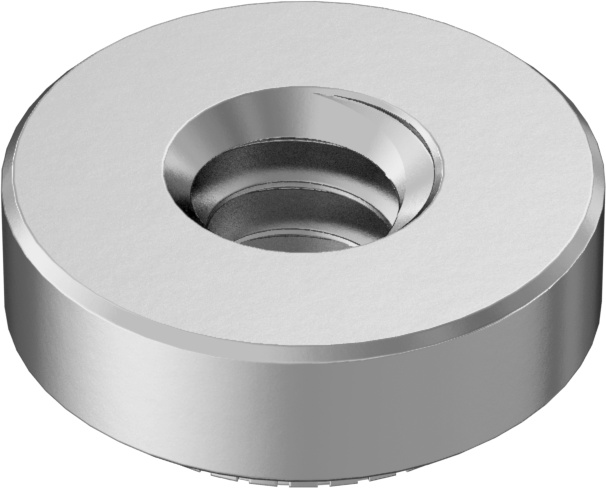 18-8 Paslanmaz Çelik Sac Metal için Presle Takılan Somun, 4-40 Diş Boyutu, 0,03" Minimum Panel Kalınlığı için