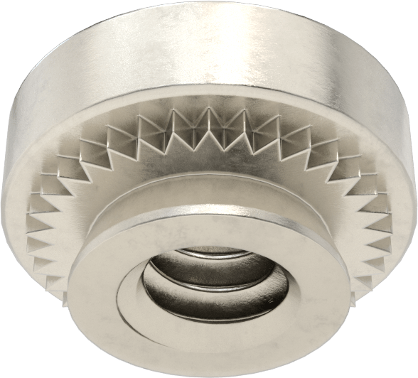 18-8 Paslanmaz Çelik Sac Metal için Presle Takılan Somun, 3-48 Diş Boyutu, 0,056" Minimum Panel Kalınlığı için