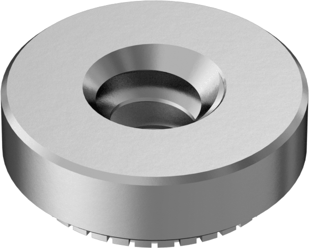 18-8 Paslanmaz Çelik Sac Metal için Presle Takılan Somun, 6-32 Diş Boyutu, 0,025" Minimum Panel Kalınlığı için