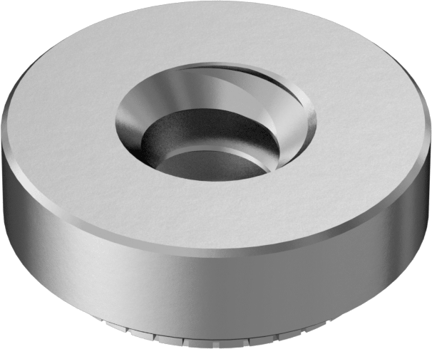18-8 Paslanmaz Çelik Sac Metal için Presle Takılan Somun, 10-24 Diş Boyutu, 0,040" minimum panel kalınlığı için