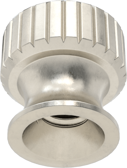 18-8 Paslanmaz Çelik Flanşlı Tırtıllı Başlı Parmak Somunu, M2,5 x 0,45 mm Diş Boyutu, 6 mm Baş Çapı