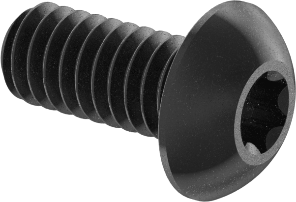 Siyah Oksit Alaşımlı Çelik Düğme Başlı Torx Vidaları, 8-32 Diş, 3/8" Uzunluk