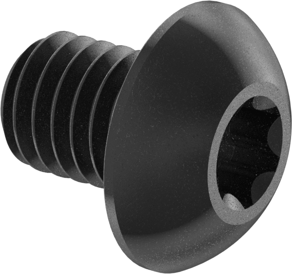 Siyah Oksit Alaşımlı Çelik Düğme Başlı Torx Vidaları, 10-32 Diş, 1/4" Uzunluk
