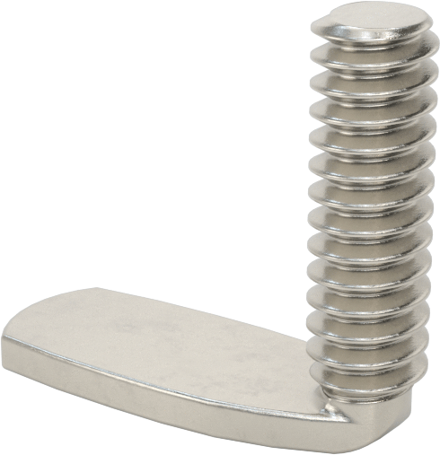 18-8 Paslanmaz Çelik Dik Açı Kaynak Saplamaları, 6-32 Diş, 1/2" Uzunluk