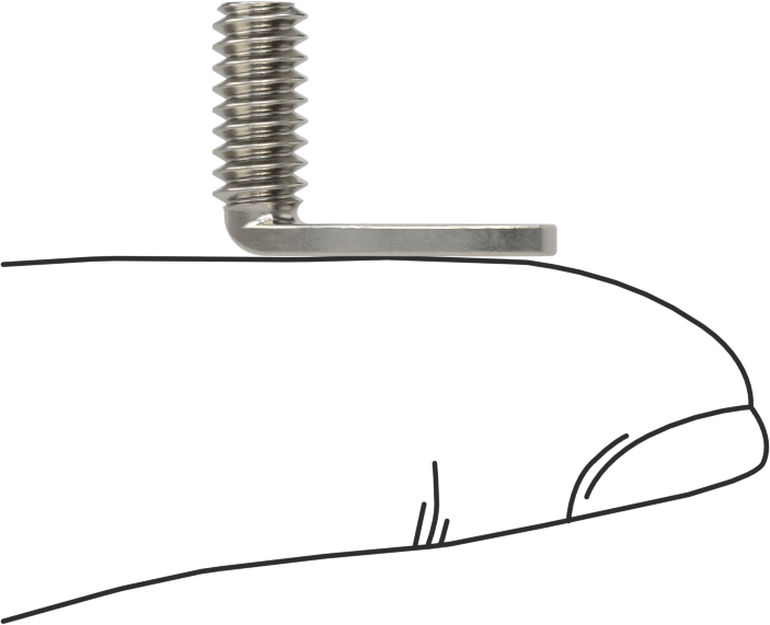 18-8 Paslanmaz Çelik Dik Açı Kaynak Saplamaları, 10-24 Diş, 1/2" Uzunluk