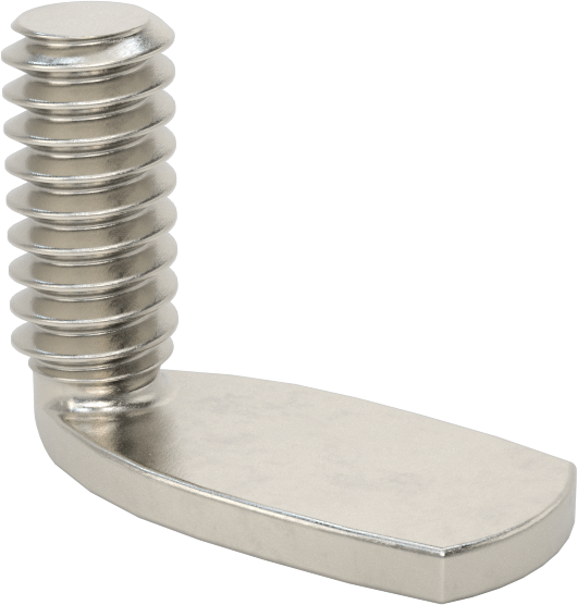 18-8 Paslanmaz Çelik Dik Açı Kaynak Saplamaları, 10-24 Diş, 1/2" Uzunluk