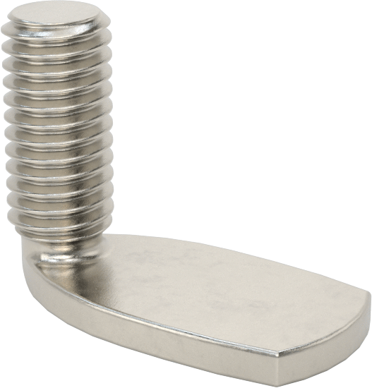 18-8 Paslanmaz Çelik Dik Açı Kaynak Saplamaları, 10-32 Diş, 1/2" Uzunluk