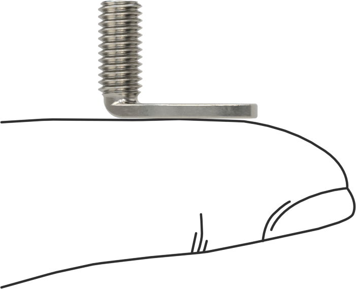 18-8 Paslanmaz Çelik Dik Açı Kaynak Saplamaları, 10-32 Diş, 1/2" Uzunluk